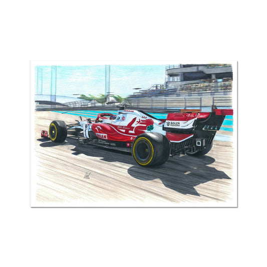 Alfa Romeo F1 2021 - Kimi Räikkönen Fine Art Print