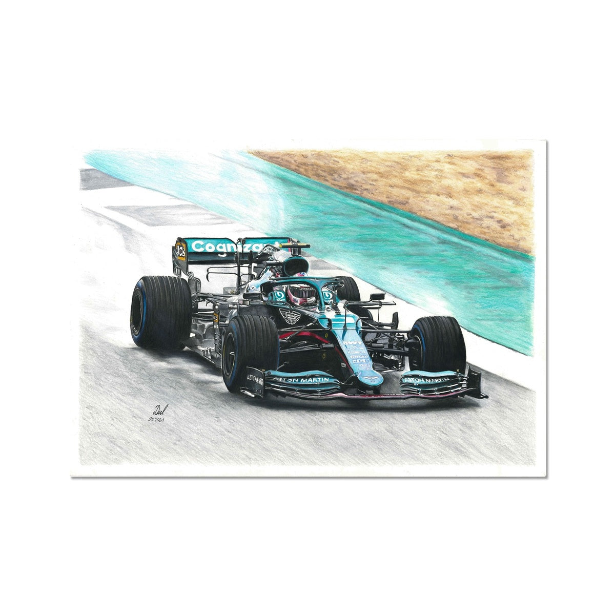 Aston Martin F1 - Sebastian Vettel 2021 Fine Art Print