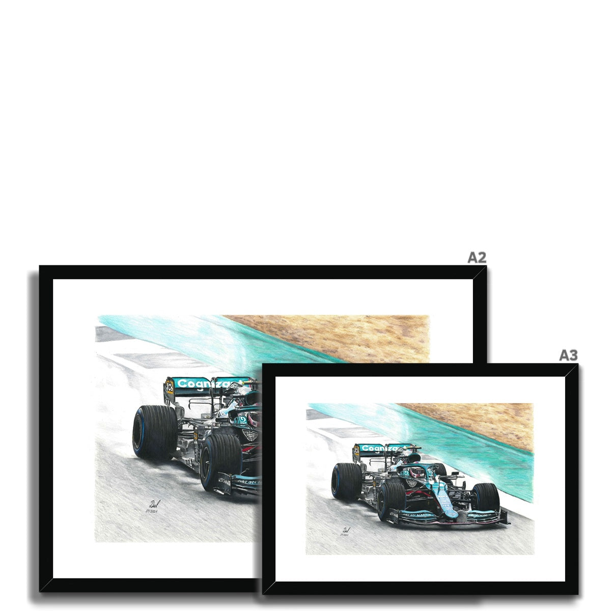 Aston Martin F1 - Sebastian Vettel 2021 Framed & Mounted Print