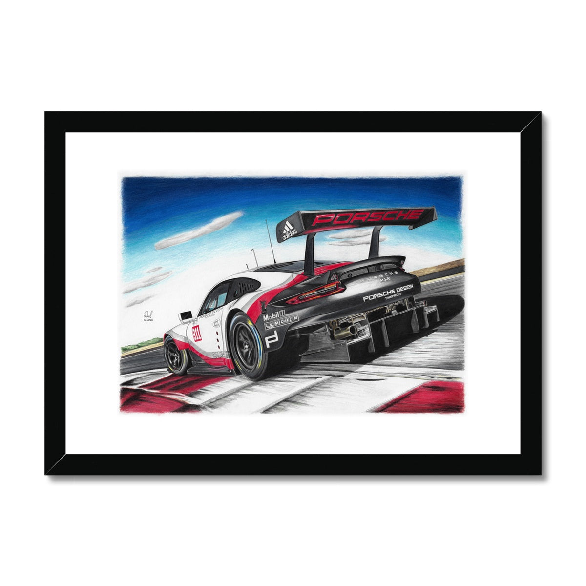 Porsche 911 RSR Framed & Mounted Print