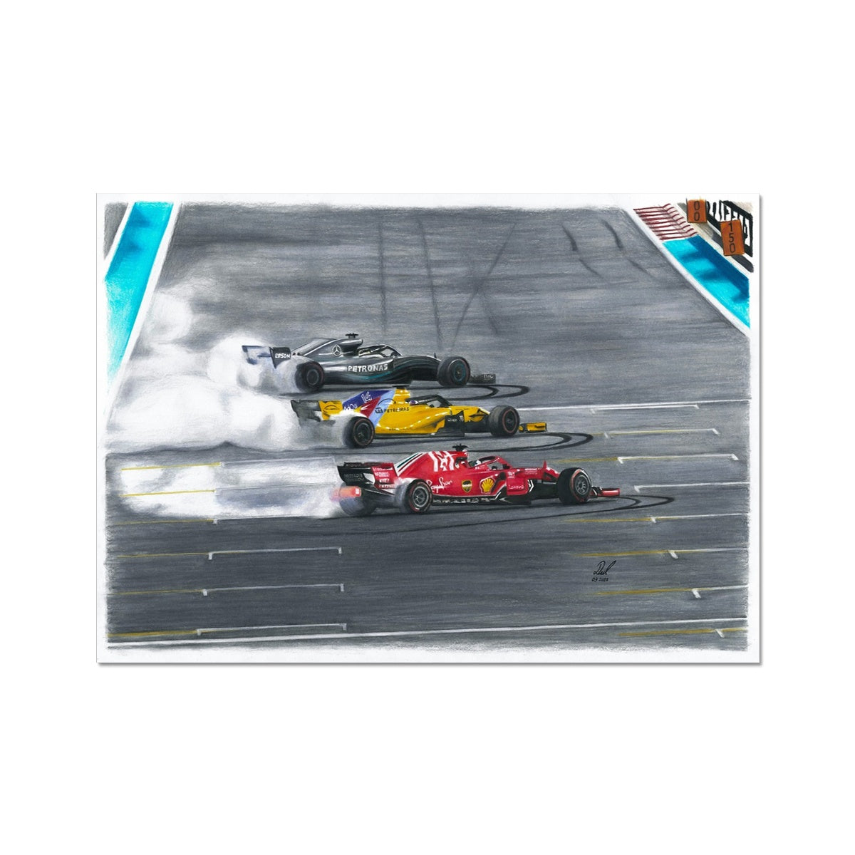 F1 Abu Dhabi Season Final 2018 Fine Art Print