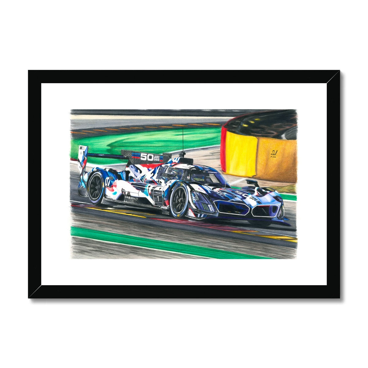 BMW M Hybrid V8 Hypercar Framed & Mounted Print