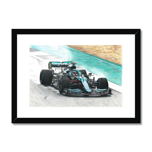 Aston Martin F1 - Sebastian Vettel 2021 Framed & Mounted Print