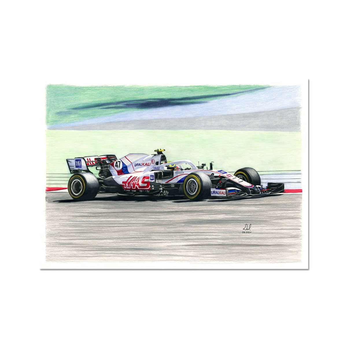 Haas F1 - Mick Schumacher 2021 Fine Art Print