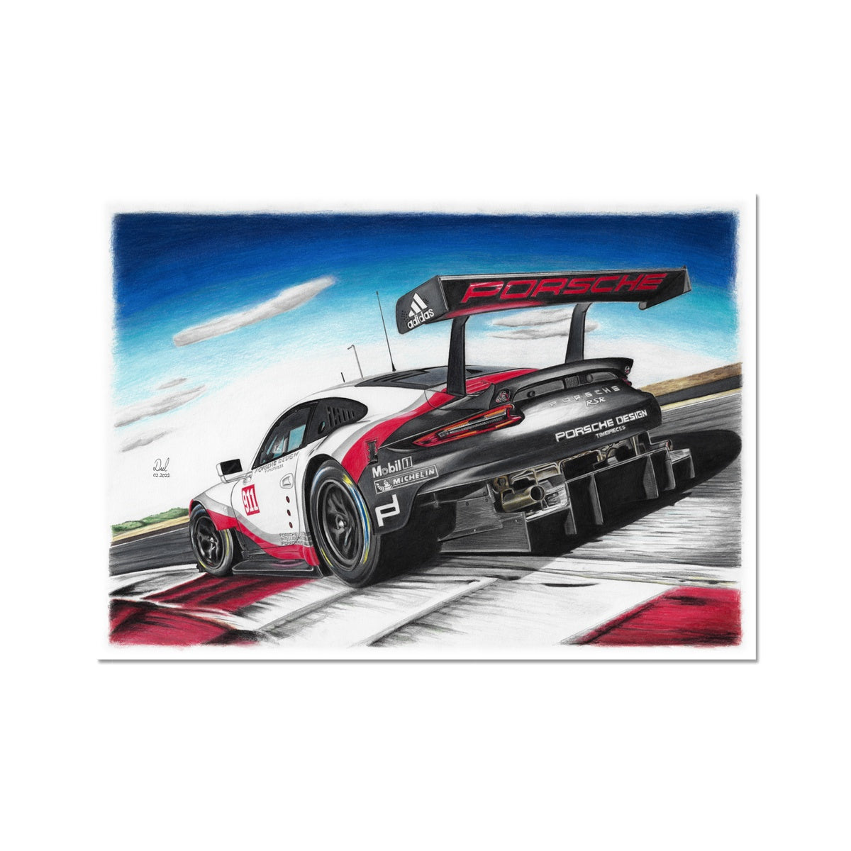 Porsche 911 RSR Fine Art Print