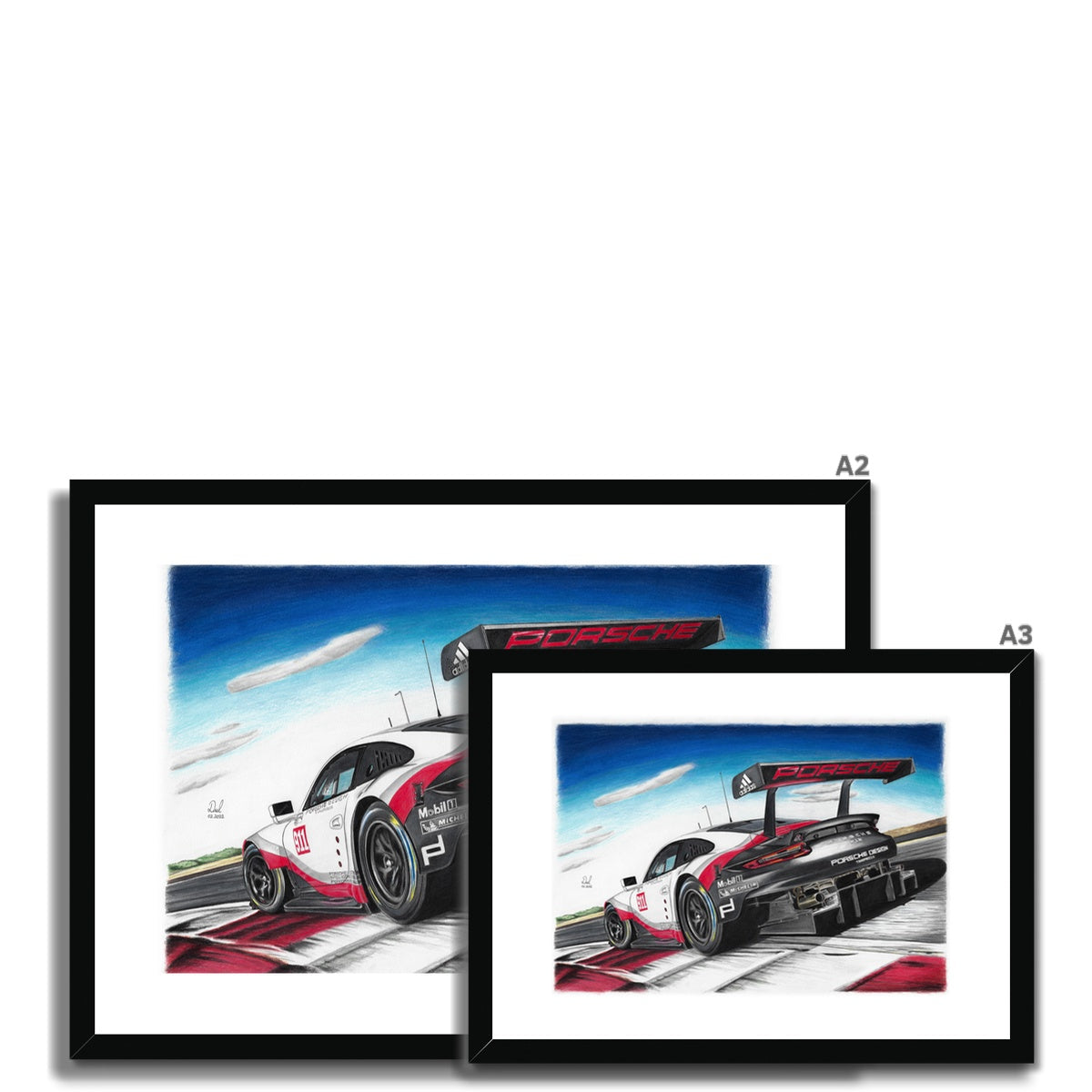 Porsche 911 RSR Framed & Mounted Print