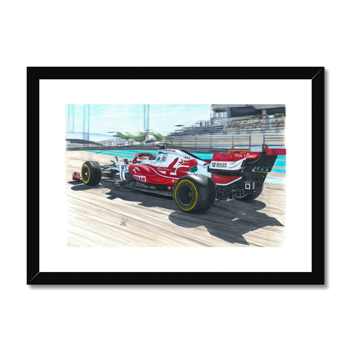 Alfa Romeo F1 2021 - Kimi Räikkönen Framed & Mounted Print