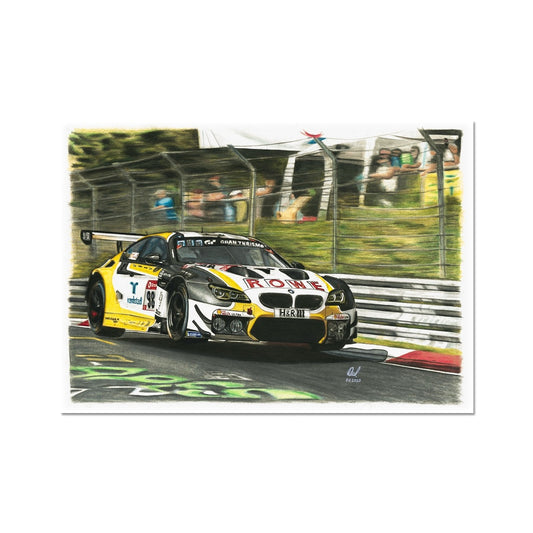 BMW M6 GT3 - Rowe Racing Fine Art Print