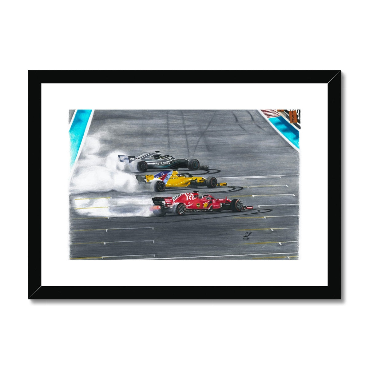 F1 Abu Dhabi Season Final 2018 Framed & Mounted Print