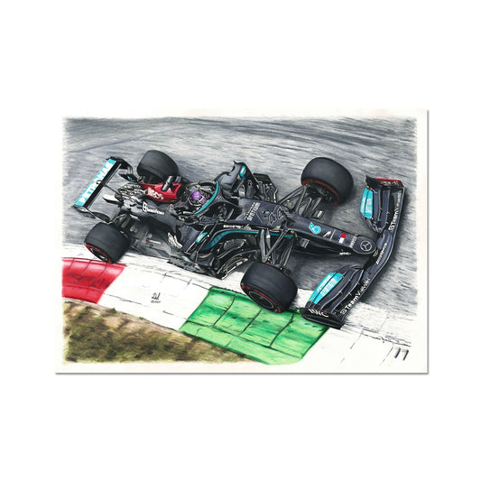 Mercedes AMG Petronas F1 Racing Car - Lewis Hamilton 2021 Fine Art Print