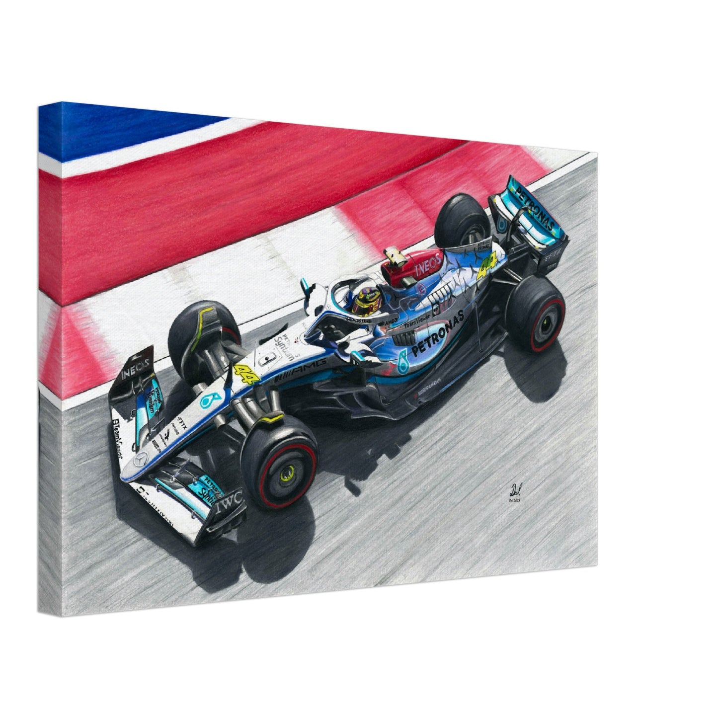 Mercedes AMG Petronas F1 Racing Car - Lewis Hamilton Season 2022 Canvas