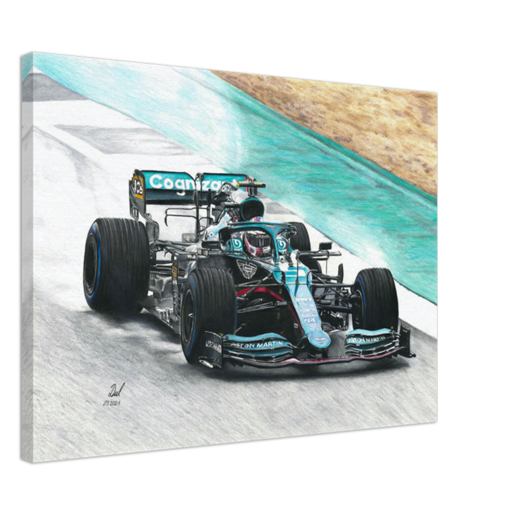 Aston Martin F1 - Sebastian Vettel 2021 - Canvas