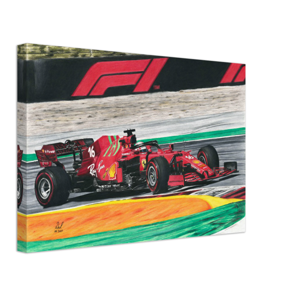 Ferrari F1 Racing Car - Charles Leclerc 2021 - Canvas