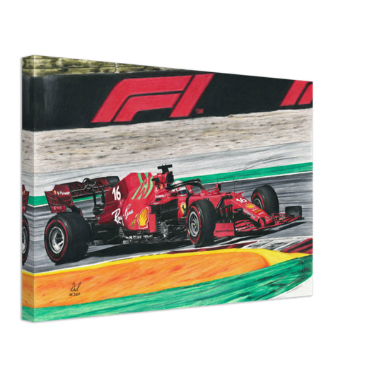 Ferrari F1 Racing Car - Charles Leclerc 2021 - Canvas